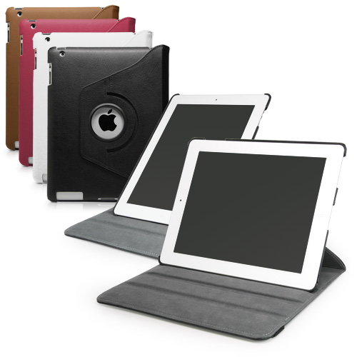 Swivel Stand iPad (3rd Gen 2012) Case (Synthetic Leather Cases and Covers) Full 360degree